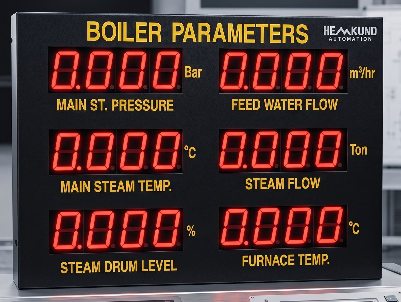 Boiler Parameters Monitoring Display